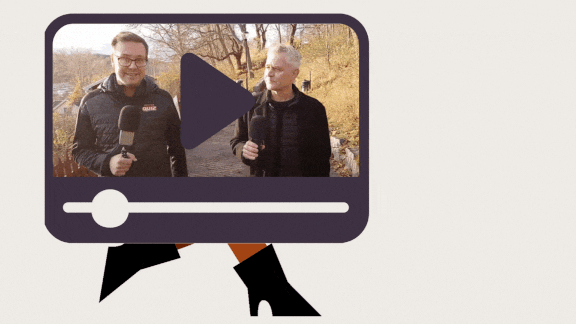 Rickard Olsson intervjuar ActiveQuiz-grundaren Linus Lundberg under en promenad